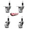 Service Caster 3'' Nylon Swivel 1-1/4'' Expanding Stem Caster Set 2 Total Lock Brakes, 4PK SCC-EXTTL20S314-NYS-2-S-2-114 - alternate 3